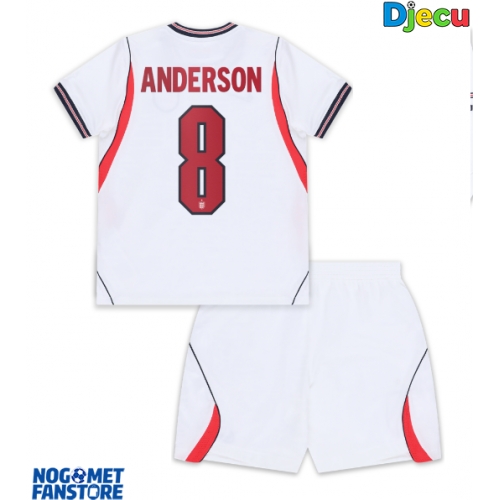 Engleska Elliot Anderson #8 Domaci Dres za djecu SP 2026 Kratak Rukav (+ Kratke hlače)